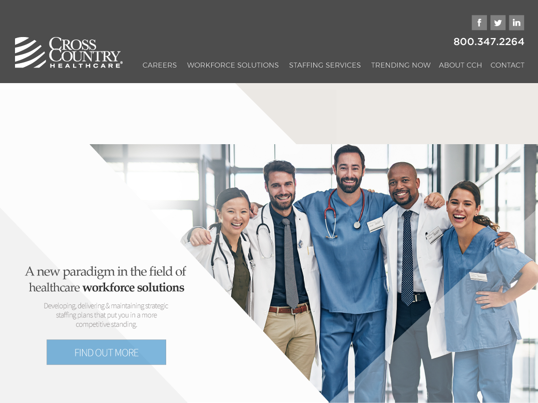 Cross Country Healthcare, Inc • Website Design
